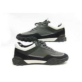 Chanel-CHANEL TENNIS G SHOES34086 41.5 BLACK CANVAS SNEAKERS + SNEAKERS BOX-Black