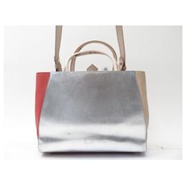 Fendi-FENDI CABAS HANDBAG 2 PM DAYS 8BH253 MULTICOLOUR LEATHER HAND BAG-Multiple colors