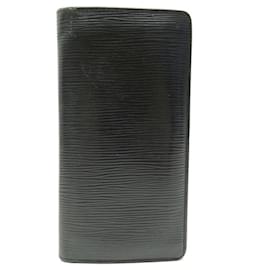 Louis Vuitton-LOUIS VUITTON BRAZZA WALLET IN BLACK EPI LEATHER M66542 + WALLET BOX-Black