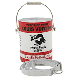 Louis Vuitton-Bolsa tiracolo LOUIS VUITTON lata pintada LV vermelha M81595 Autenticação de LV 31817NO-Vermelho