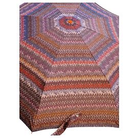 Automatic umbrella with Missoni genuine leather handle Multiple colors