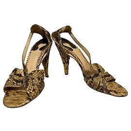 Chloé Chloe Abendsandalen aus Pythonleder Mehrfarben