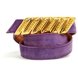 Hermès T70 FIVELA DOURADA DE CAMURÇA ROXA Roxo Gold hardware