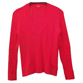Suéter Burberry Vermelho de Algodão com Tranças Vermelho