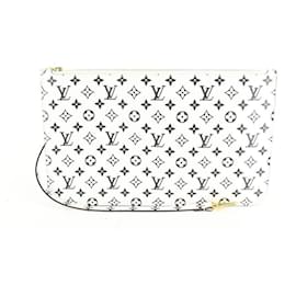 Louis Vuitton-Branco x preto Monograma gigante Neverfull Pochette MM ou GM-Outro