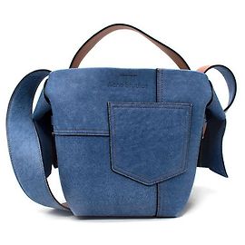 Acne Bolsa Musubi Mini Patchwork Azul Jeans Azul