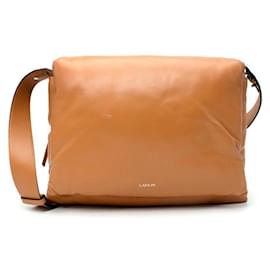 Lanvin-Lanvin Tan Smooth Leather Sugar Bag-Brown,Beige