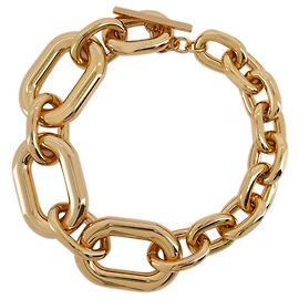 Paco Rabanne Collier XL Link em alumínio dourado Dourado Metálico