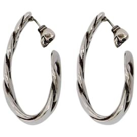 Alexander Mcqueen-Chain Earrings in Silver Coated Brass-Silvery,Metallic