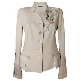 Dior-DIOR 2006 ad Runway silk jacket Resort-Cream
