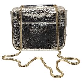 Mini Borsa A Tracolla Sandro Paris in Pelle Oro D'oro
