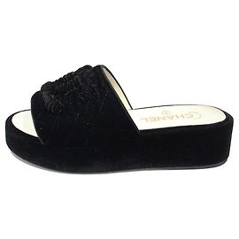 Chanel Mules compensées Noir