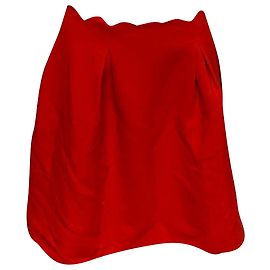 Claudie Pierlot Bogenkantenrock aus roter Viskose Rot