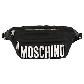 Moschino Quilted Logo Belt Bag Black