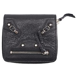 Balenciaga Classic City Wallet in Black Leather Black