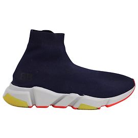 Balenciaga Baskets BB Speed ​​en Polyester Bleu Marine Bleu