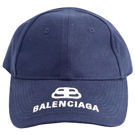Berretto da baseball con logo BB ricamato Balenciaga in cotone blu navy Blu Blu navy