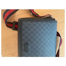Gucci Messenger Bag Black Leather Black
