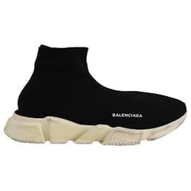 Balenciaga-Balenciaga Speed Sneaker in Black Polyester-Black