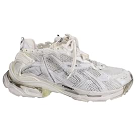 Balenciaga-Balenciaga Runner Sneakers aus weißem Nylon-Weiß