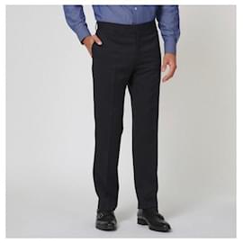 Autre Marque-Tombolini formal pure 100s wool new pants-Dark blue