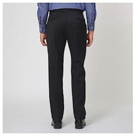 Autre Marque-Tombolini formale puro 100s pantaloni di lana nuovi-Blu scuro