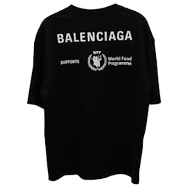 Balenciaga-Balenciaga Oversized World Food Programme Short Sleeve T-shirt in Black Cotton -Black