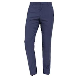Calvin Klein-Pantalones de vestir a rayas de Calvin Klein-Azul