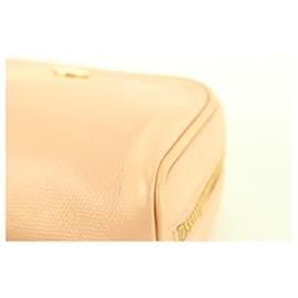 Chanel-Pink calf leather Button Line Cosmetic Case Make Up Pouch-Other
