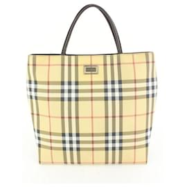 Burberry-Coated Canvas Nova Check Shopper Tote Bag-Other