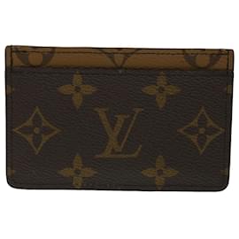 Louis Vuitton-LOUIS VUITTON Monogram Reverse Porte Cartes Simple Card Case M69161 auth 31930-Autre