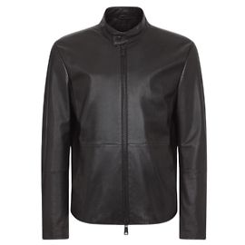 Emporio Armani new men's leather jacket Black