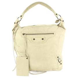 Balenciaga-Cream Leather The Day One Hobo Bag-Other