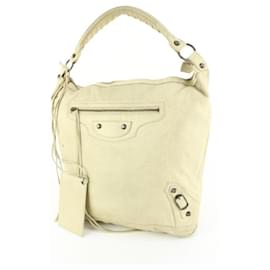 Balenciaga-Cream Leather The Day One Hobo Bag-Other