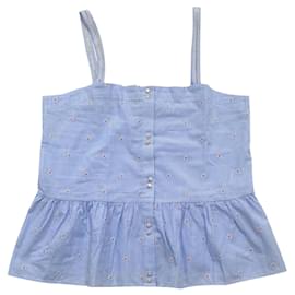 SéZane-Nathalia Top-White,Blue