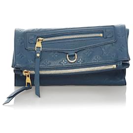 Louis Vuitton-Louis Vuitton Blue Monogram Empreinte Petillante Bleu Infini-Azul,Azul escuro