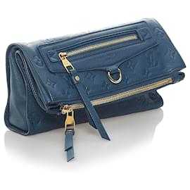 Louis Vuitton-Louis Vuitton Blue Monogram Empreinte Petillante Bleu Infini-Azul,Azul escuro