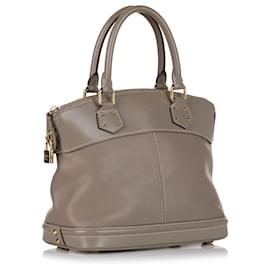 Louis Vuitton-Louis Vuitton Gray Suhali Lockit -Grey