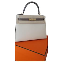 Hermès-Kelly Sellier 28 Epsom SECIAL ORDER-Taupe,Crème