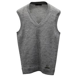 Dsquared2 Knitted Sweater Vest in Grey Wool  Grey