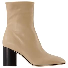 Aeyde-Alena 75Mm Round Toe Ankle in leatherBoot-Brown,Beige