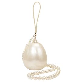 Clutch Micro Egg - Simone Rocha - Pérola - Plexiglas Marrom Bege
