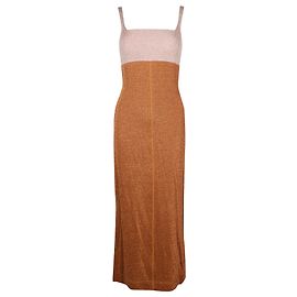 M Missoni Robe longue en maille métallisée bicolore en polyamide bronze Métallisé Bronze