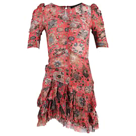 Isabel Marant-Isabel Marant Printed Blouse and Skirt in Red Silk -Other