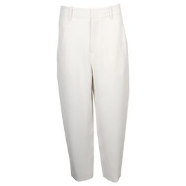 Pantalón Corto Isabel Marant de Acetato Marfil Blanco Crudo