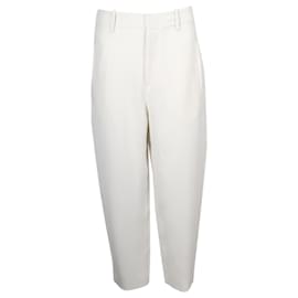 Isabel Marant-Isabel Marant Cropped Trousers in Ivory Acetate-White,Cream