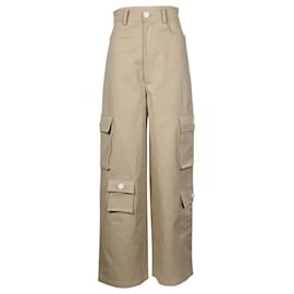 Autre Marque-Frankie Shop Hailey Cargo Pants em Tan Brown Cotton-Twill-Marrom,Bege