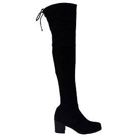Stuart Weitzman Urban Over the Knee Boots in Black Suede Black