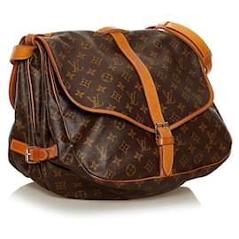 Louis Vuitton-Louis Vuitton Monogram Saumur 35  Brown-Brown