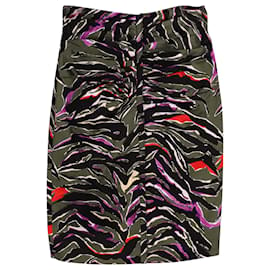 Balenciaga-Balenciaga Printed Pencil Skirt in Multicolor Cotton -Other